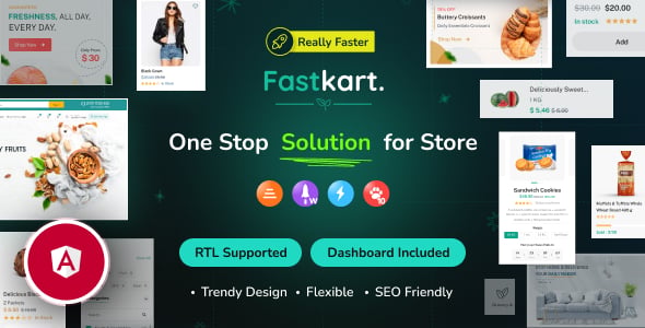 Fastkart - Responsive Angular 20 eCommerce + Admin + Email + Invoice Template