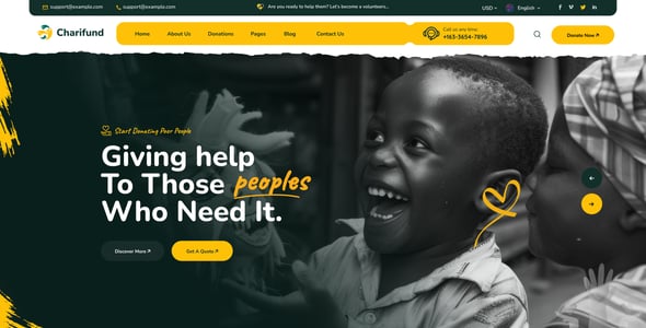 Charifund - Next JS React- Charity & Donation Foundation Template