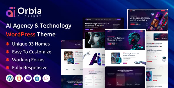 Orbia - AI Agency & Technology  WordPress Theme