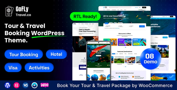 Gofly - Tour Booking and Travel Agency WordPress Theme