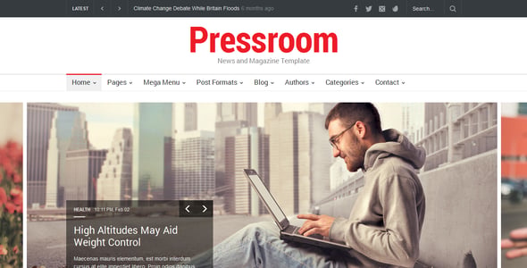 Pressroom - News Magazine Template