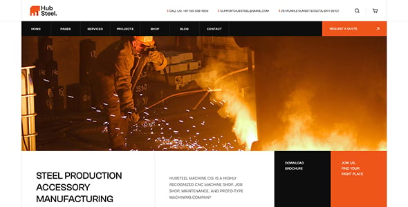Hubsteel - Industry & Manufacturing Factory Theme