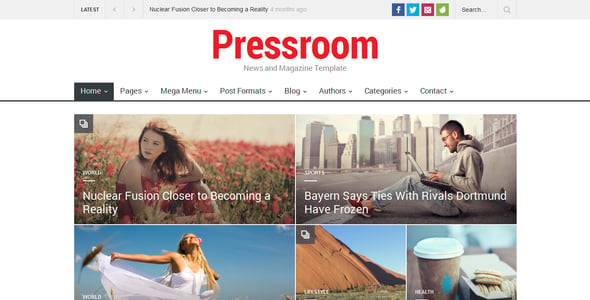 Pressroom - News Magazine Template