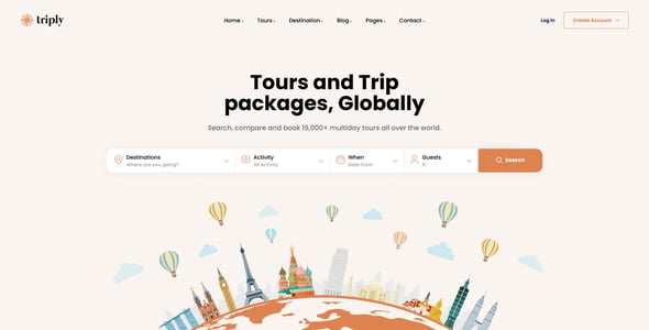 Triply - Tour Booking WordPress Theme