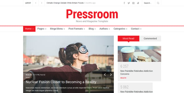 Pressroom - News Magazine Template