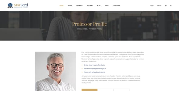StarFord - University Educational Establishment PSD Template