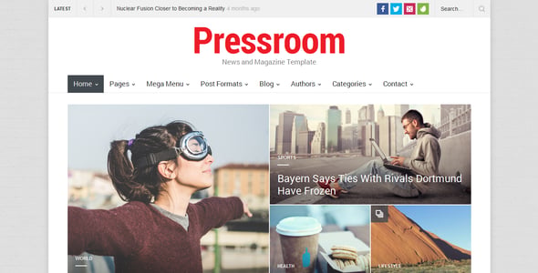 Pressroom - News Magazine Template