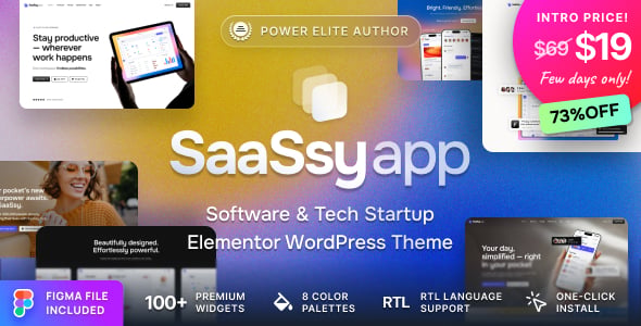 SaaSsy App - Software, SaaS & Tech Startup WordPress Theme