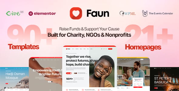 Faun – Nonprofit, Charity & Donation WordPress Theme