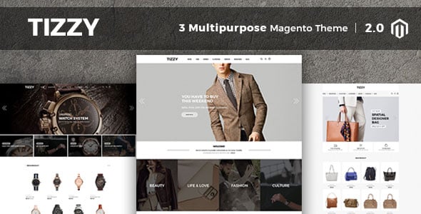 Tizzy - Multipurpose Responsive Magento2 Theme | Fashion | Watch | Cosmetic & Bag