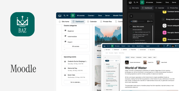BAZ - Premium Moodle Theme with Classic Layout
