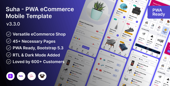 Suha - PWA eCommerce Mobile Template